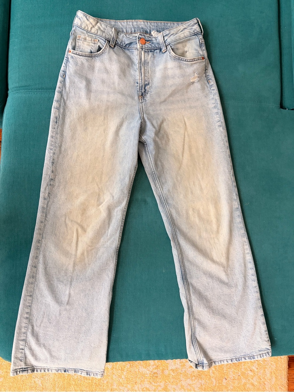H&M Light Blue teen's baggy low waist Jeans